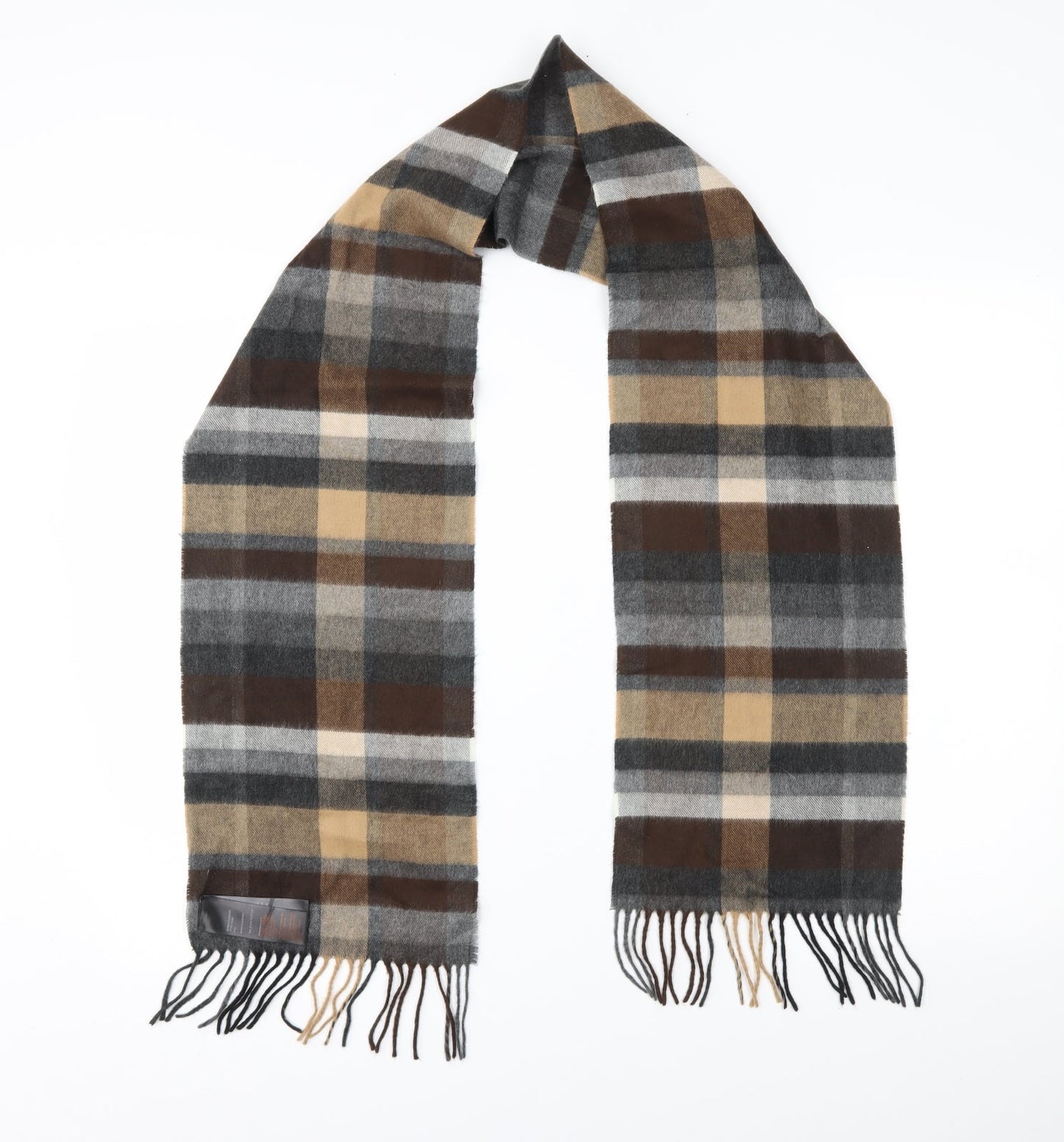 RJR Womens Brown Plaid Scarf