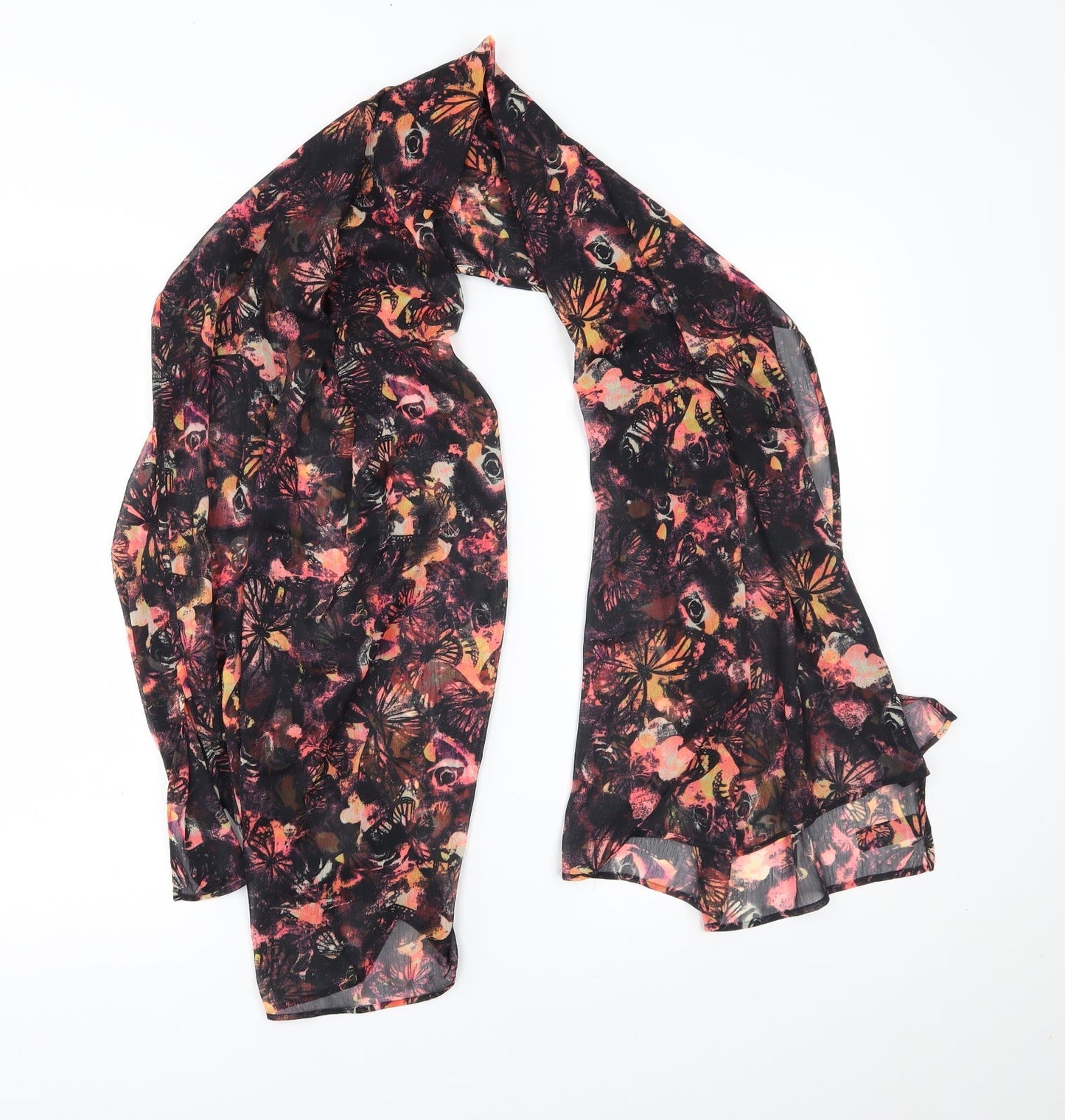 George Womens Black Scarf