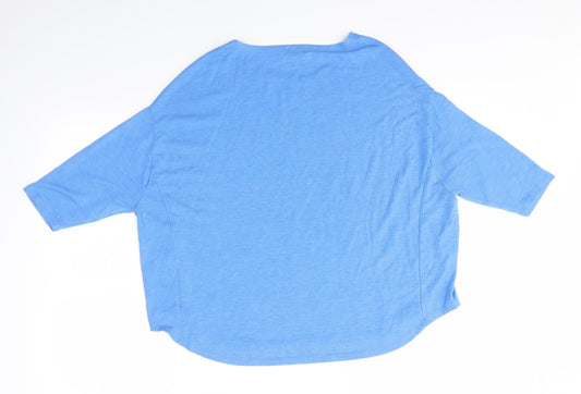 Topshop Womens Blue Basic T-Shirt Size 8
