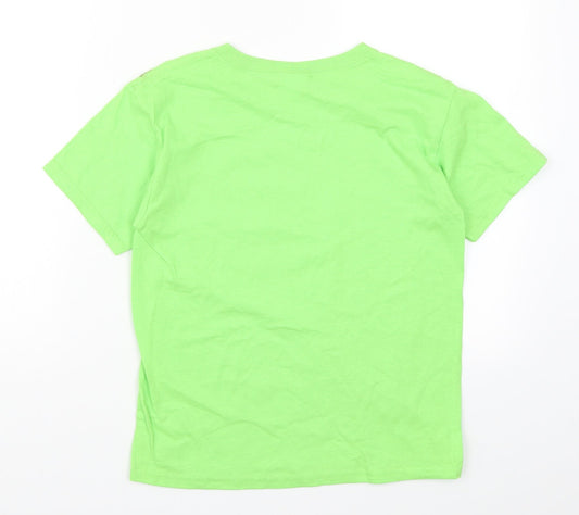 Gildan Boys Green Basic T-Shirt Size M