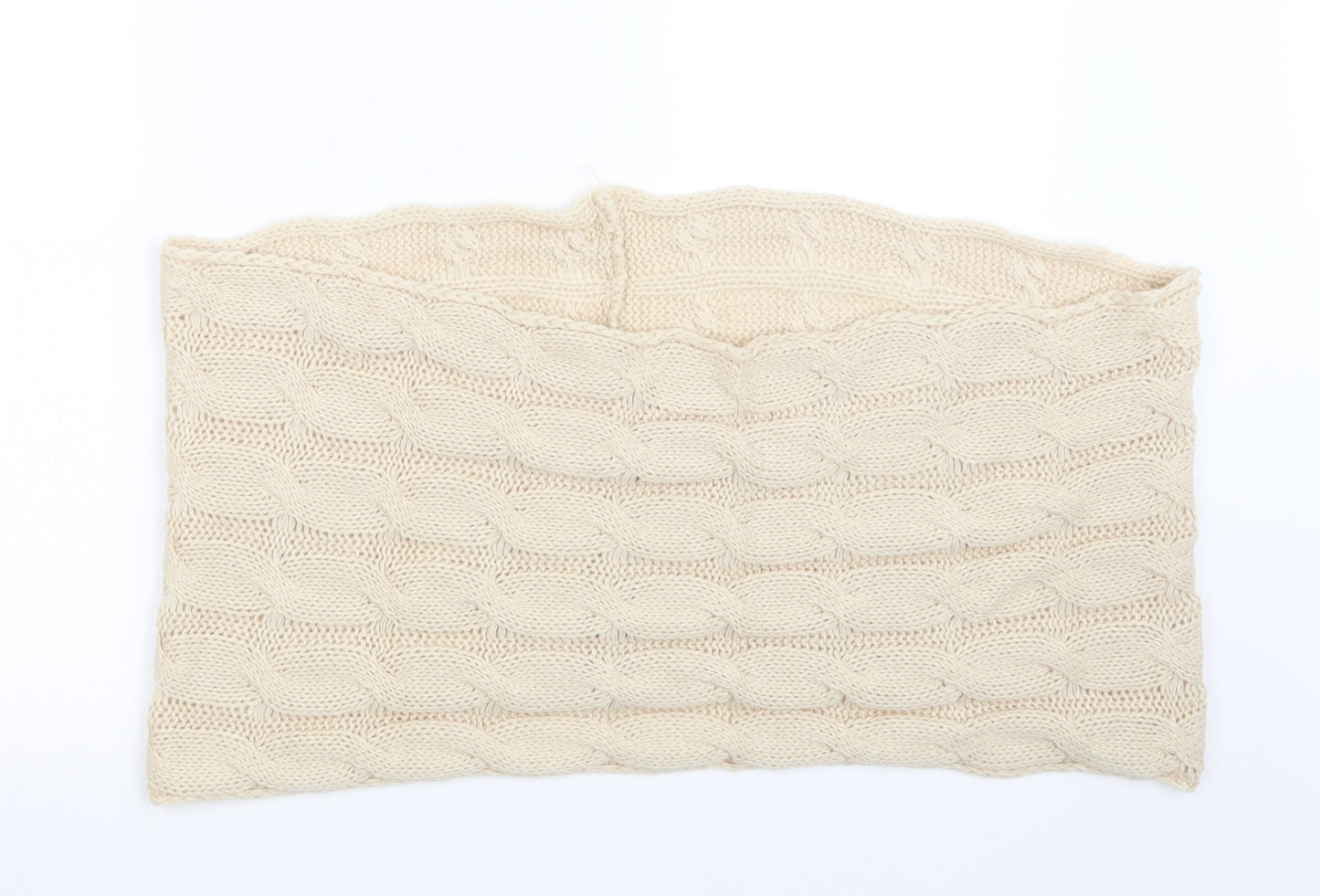 Preworn Womens Ivory Knit Scarf - Snood