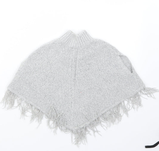 Young Dimension Girls Grey Knit Cape Jumper Size 18-24 Months