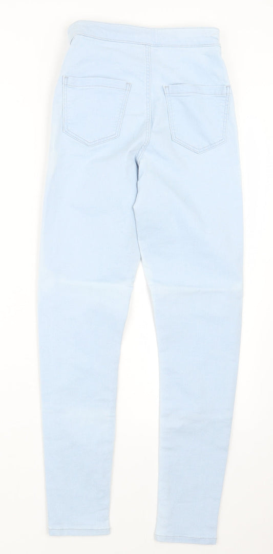 Topshop Womens Blue Denim Straight Jeans Size 23 in L27 in
