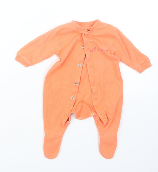 Early Days Girls Orange Babydoll One Piece Size 0-3 Months