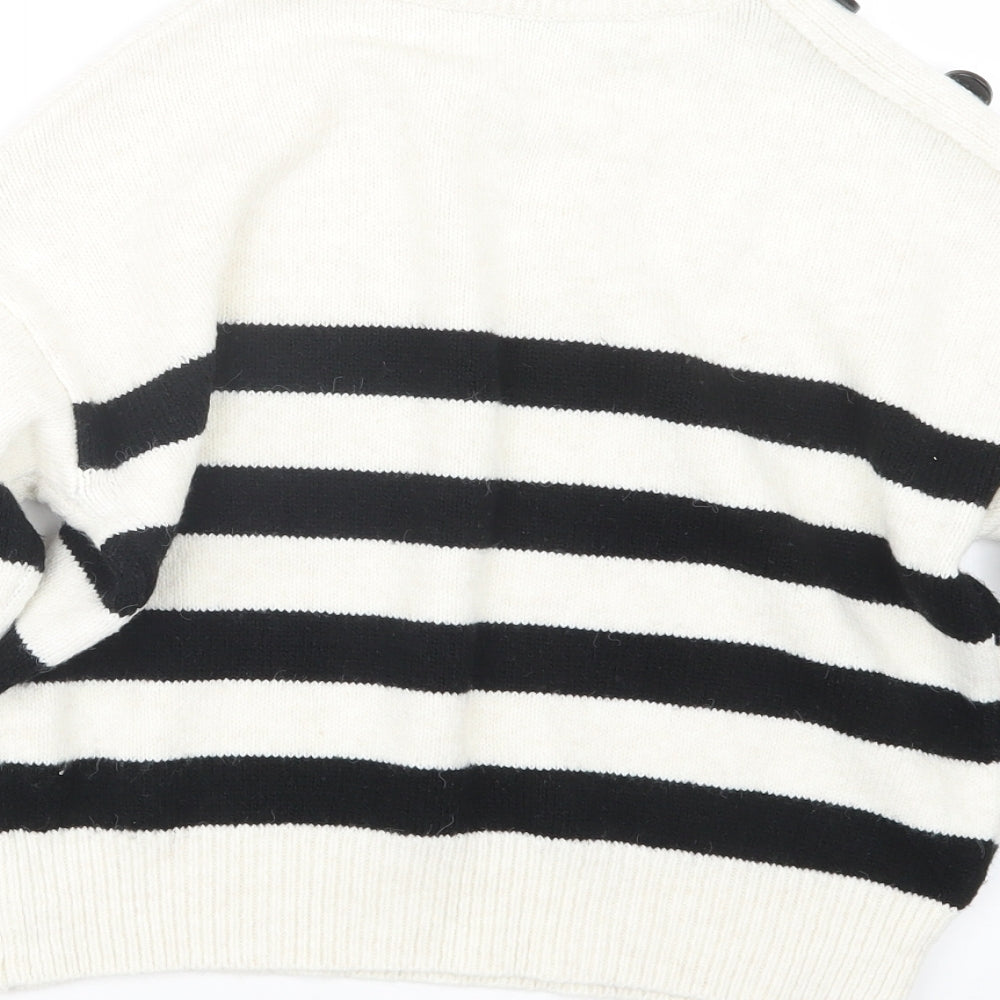 Primark Womens White Knit Pullover Jumper Size 4