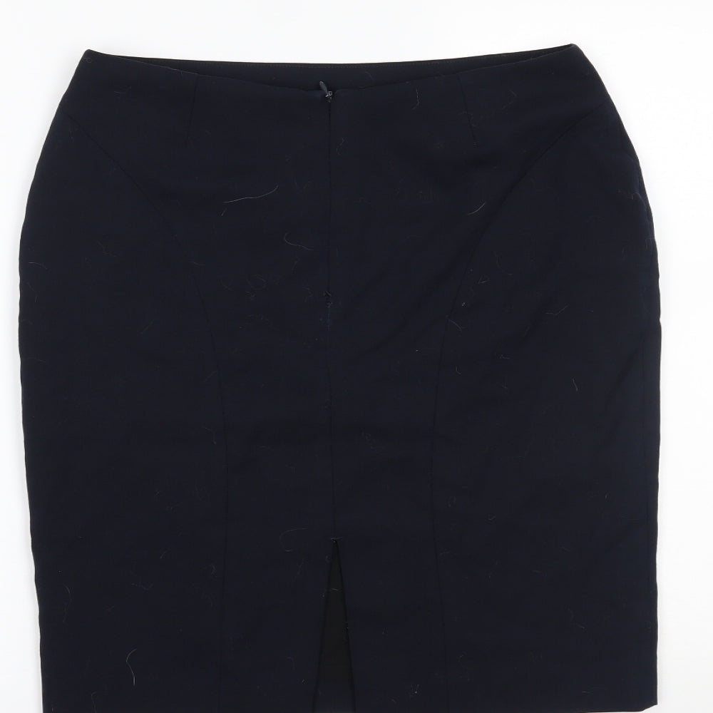 Brook Taverner Womens Blue Straight & Pencil Skirt Size 28 in