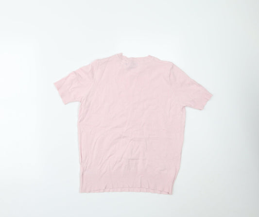 Marks and Spencer Womens Pink Basic T-Shirt Size 8
