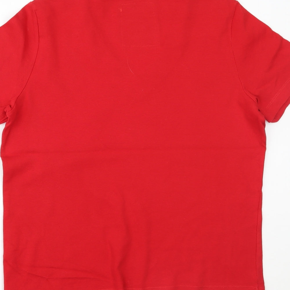 BM Womens Red Basic T-Shirt Size M