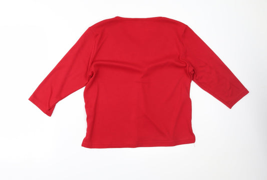 Amoretti Womens Red Basic T-Shirt Size M