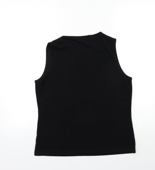 EWM Womens Black Basic Blouse Size 14