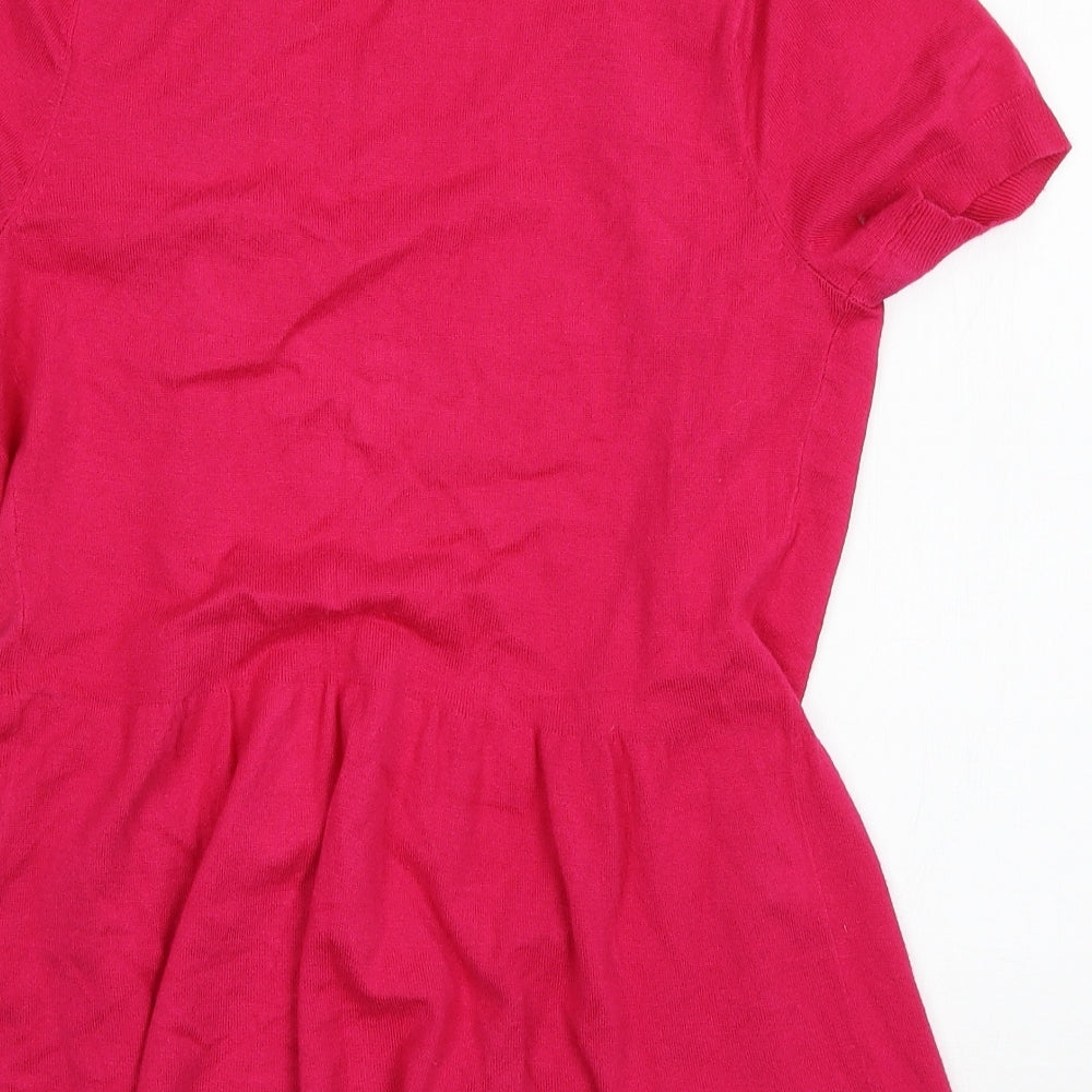 TU Womens Pink Knit Cardigan Jumper Size 8