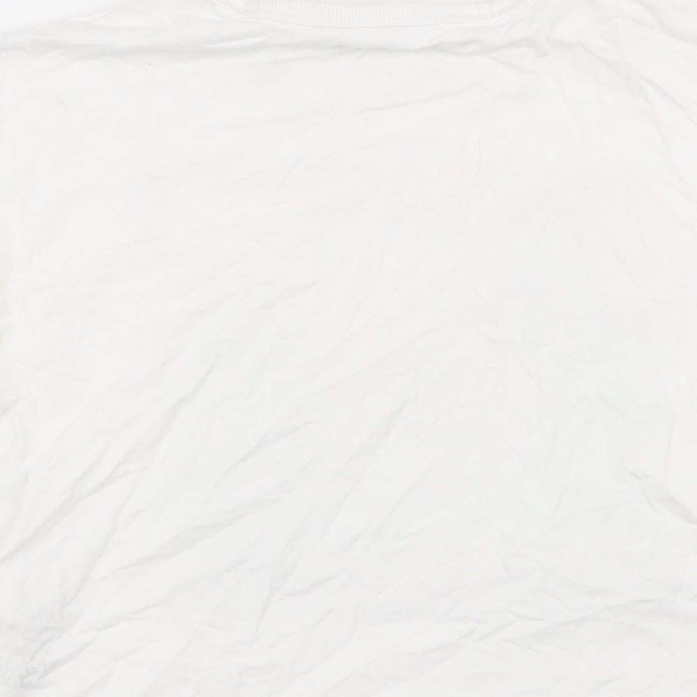 M&S Girls White Basic T-Shirt Size 7-8 Years