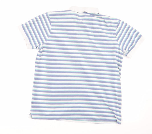 fabric 8 Mens Multicoloured Striped Polo Size M