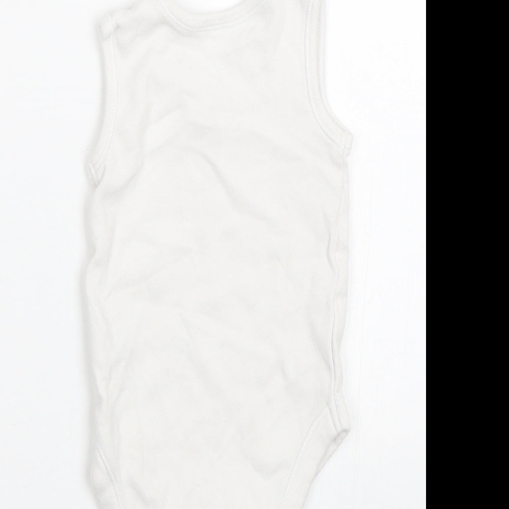 nutnmeg Baby White Basic Tank Size 3-6 Months