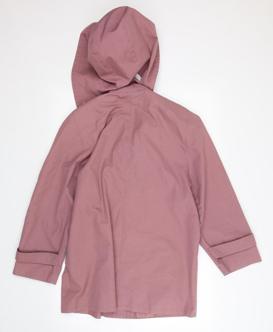 Preworn Womens Purple Trench Coat Coat Size 6