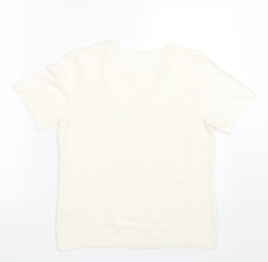 BHS Womens Beige Basic T-Shirt Size 12