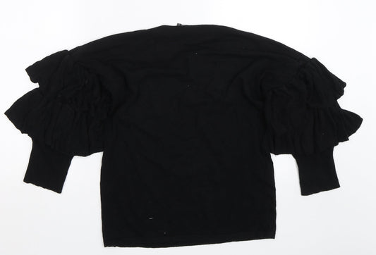 Nicole Womens Black Basic T-Shirt Size M