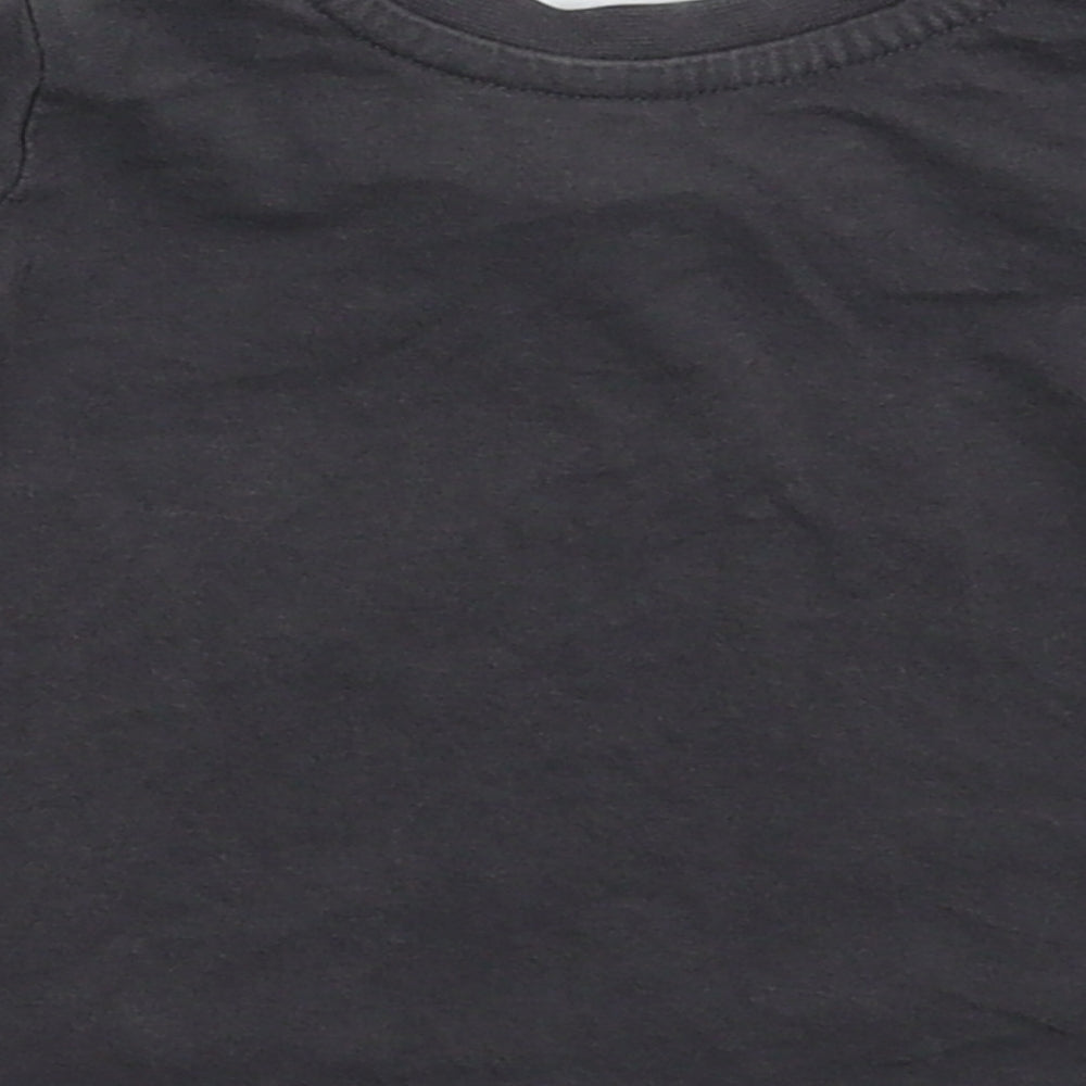 Brand and care label for Matalan Baby Grey Basic T-Shirt, size 6-9, Months