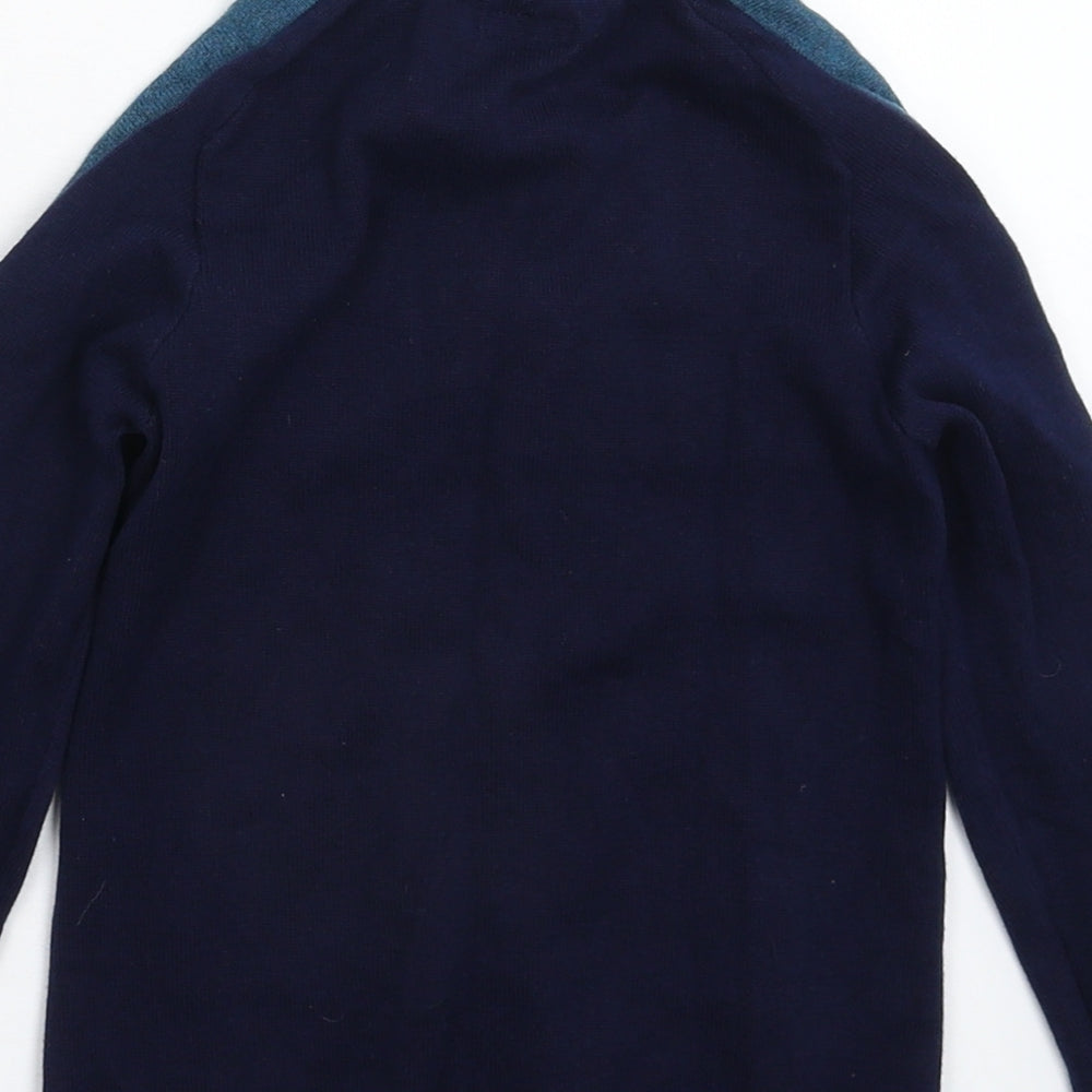 NEXT Boys Blue Striped Knit Pullover Jumper Size S