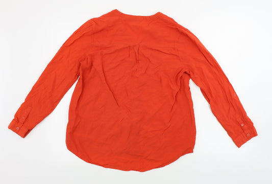 Peacocks Womens Red Basic Button-Up Size 14