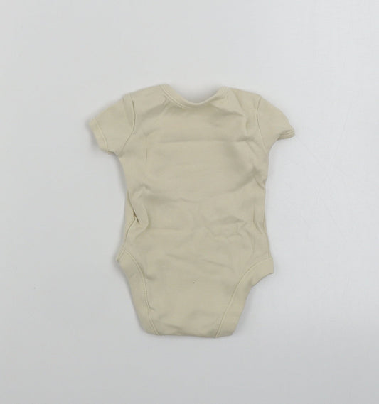 George Boys Beige Babygrow One-Piece Size 0-3 Months