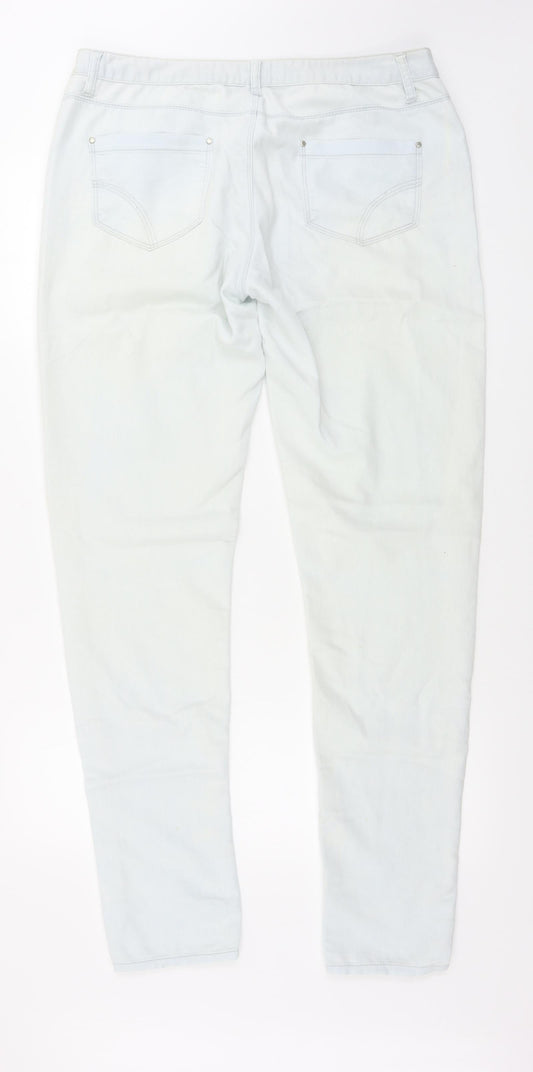 Denim & Co. Womens Green Skinny Jeans Size 14 L32 in
