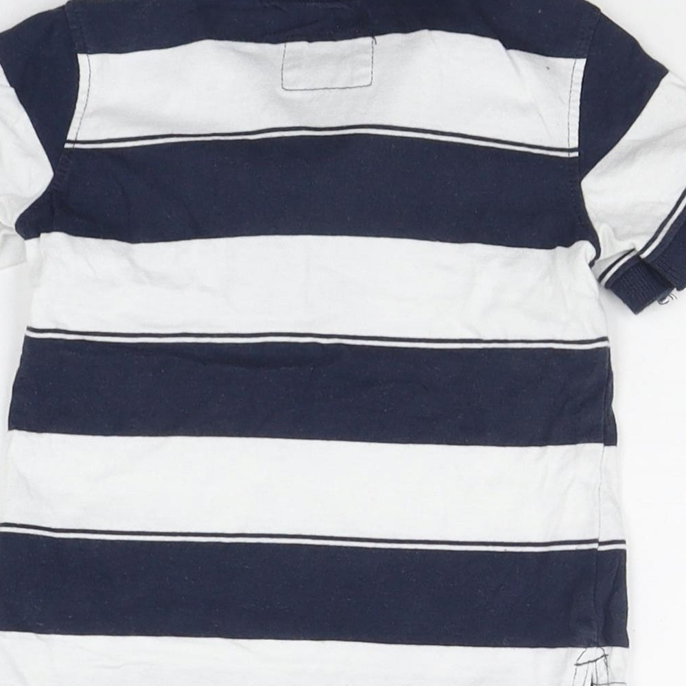 H&M Boys Blue Striped Basic Polo Size 9-12 Months