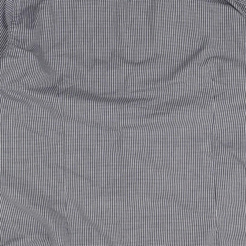 Retro Fire Mens Blue Check Button-Up Size XL