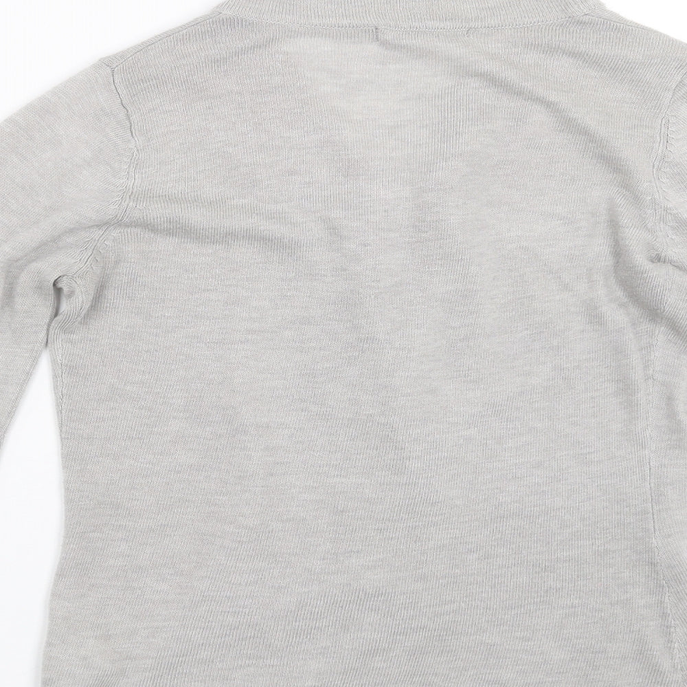 Primark Womens Grey Knit Cardigan Jumper Size 8