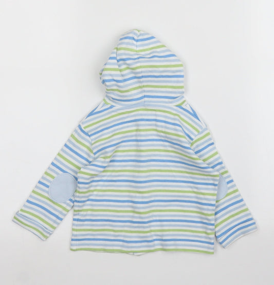 Pep&Co Baby Green Striped Cardigan Jumper Size 3-6 Months