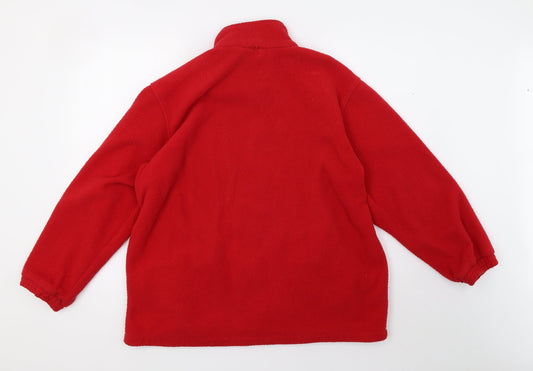 being casual Womens Red Full Zip Sweatshirt Size 14