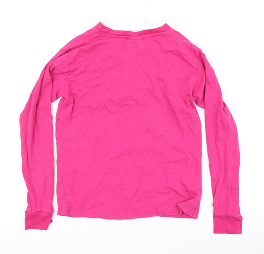 The Pyjama Factory Girls Pink Solid Top Pyjama Top Size 7-8 Years