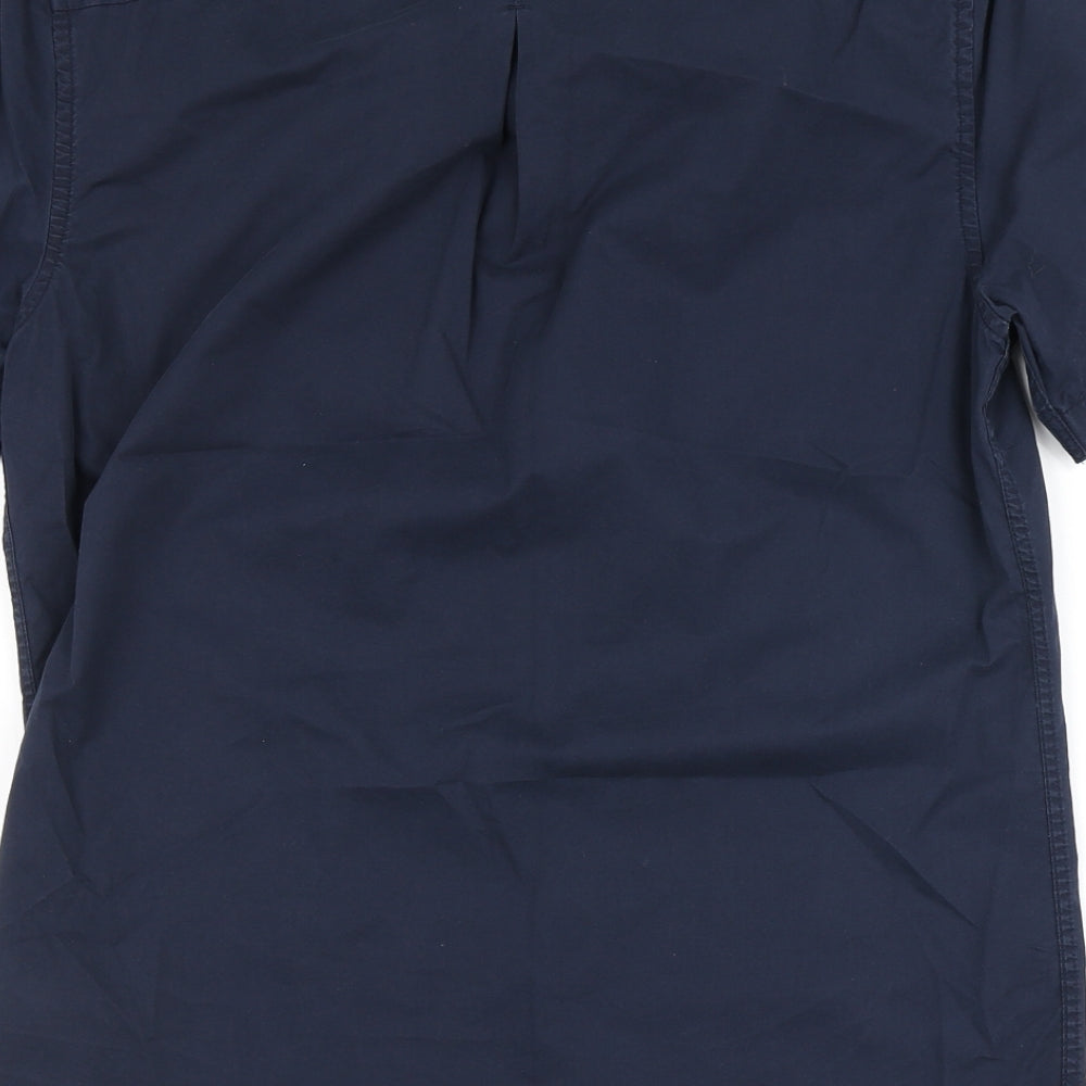 River Island Mens Blue Button-Up Size S
