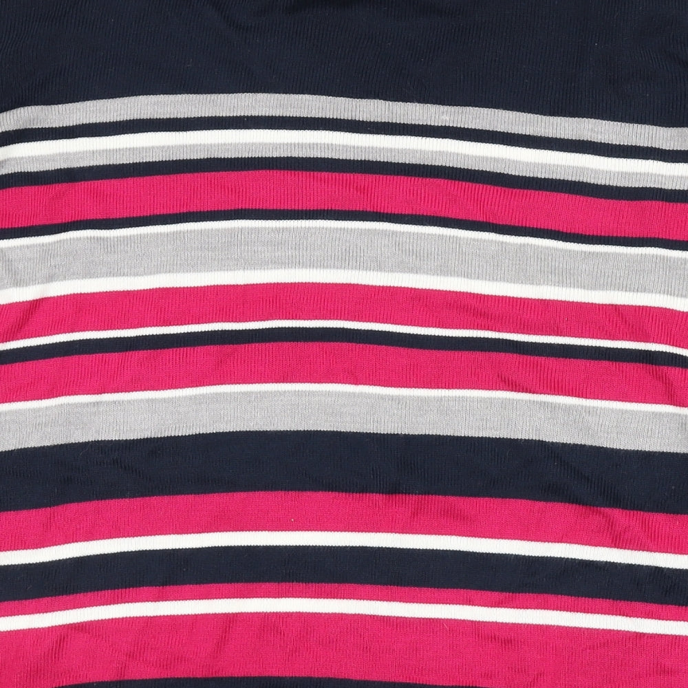 BM collection Womens Multicoloured Striped Pullover Jumper Size M