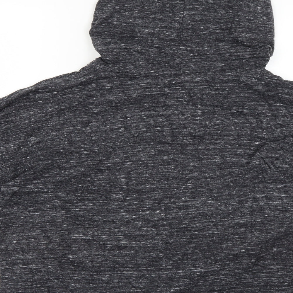 PINK Womens Grey Geometric Full Zip Hoodie Size XS