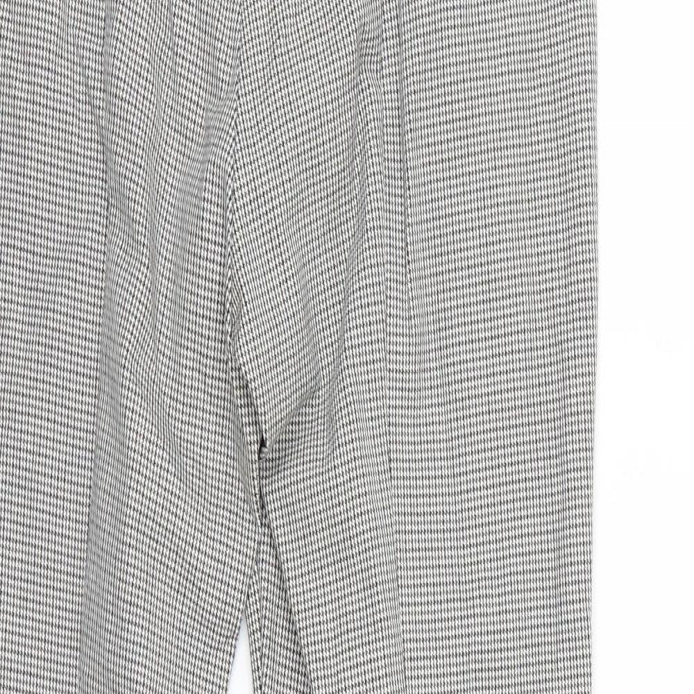 Marks and Spencer Womens Multicoloured Check Trousers Size 12 L27 in