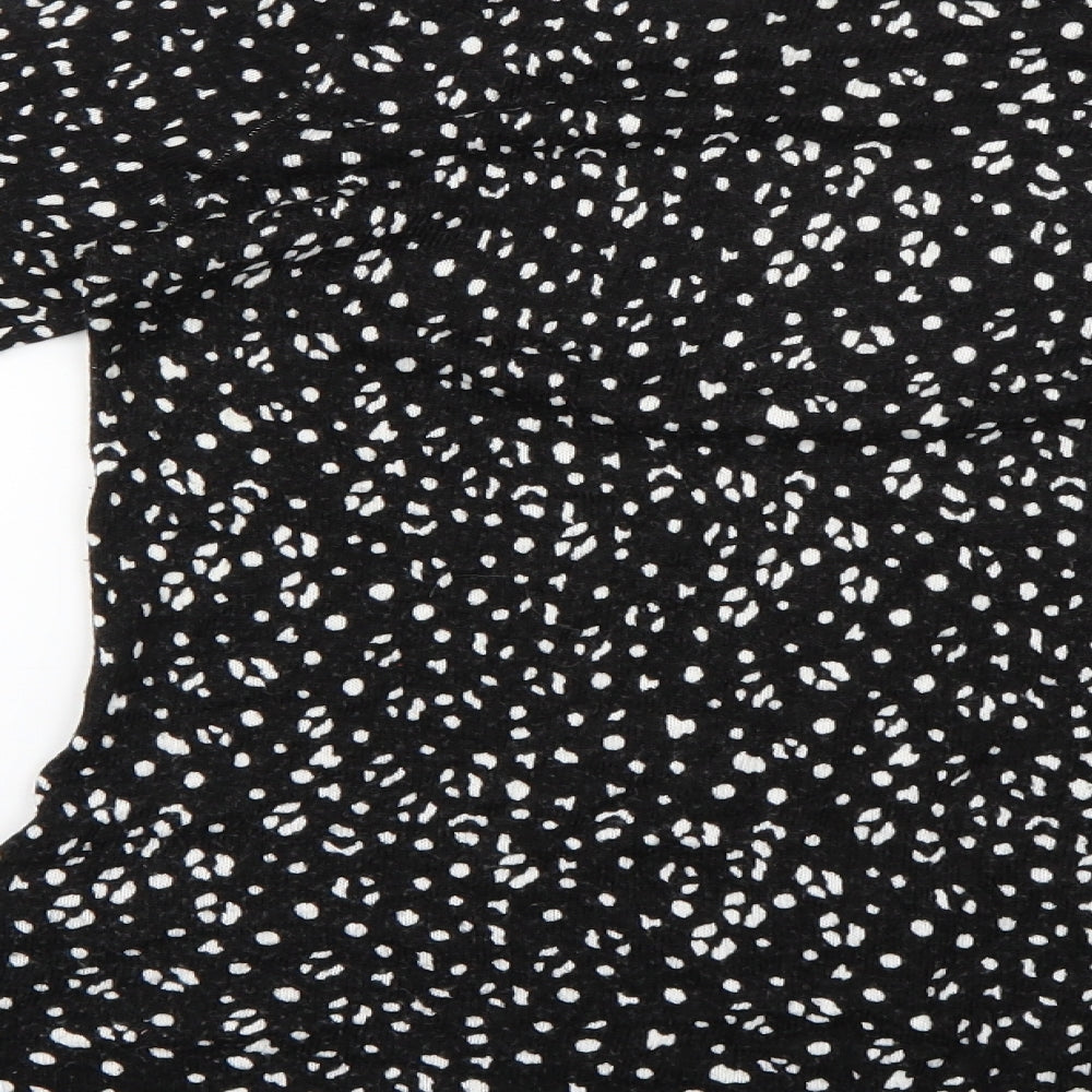 Papaya Womens Black Polka Dot Pullover Jumper Size 8