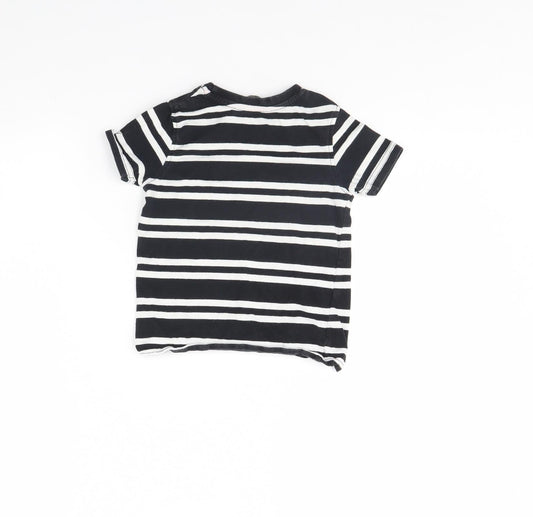 George Boys Black Striped Basic T-Shirt Size 2 Years