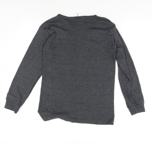 HeatSaver Mens Grey Pullover Jumper Size M