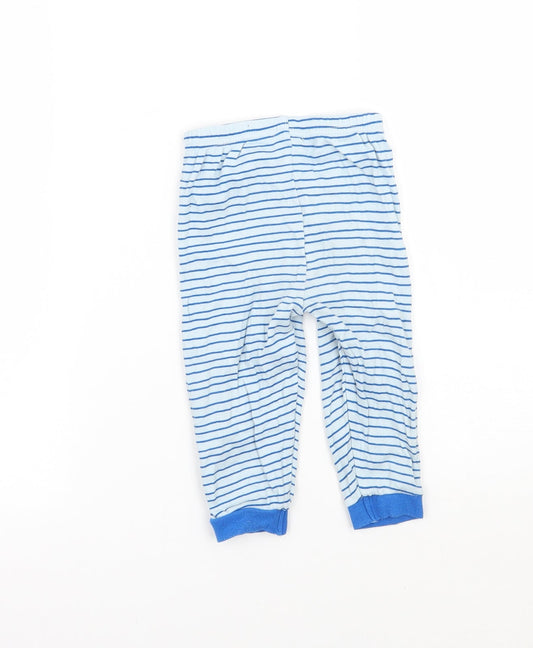 Disney Boys Blue Striped Capri Trousers Size 12 Months