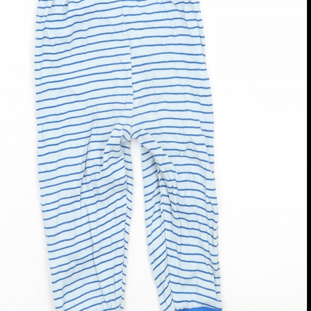 Disney Boys Blue Striped Capri Trousers Size 12 Months