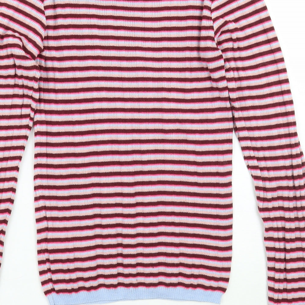 Primark Womens Pink Striped Pullover Jumper
