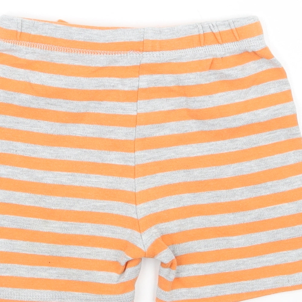 Brand and care label for George Baby Grey Striped sweatpants, size 12-18, Months
