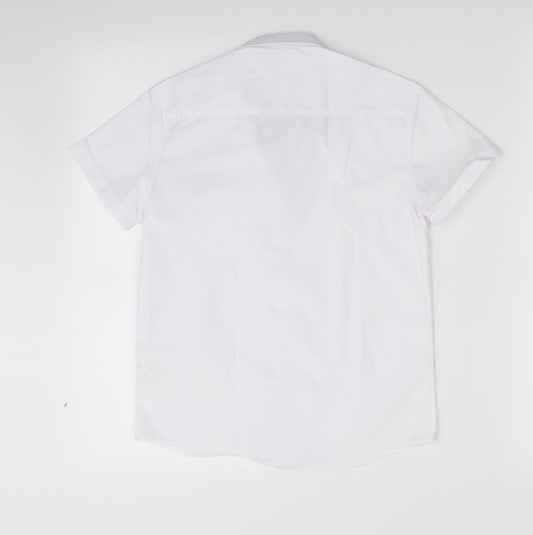 George Boys White Basic Button-Up Size 7-8 Years