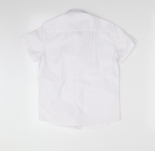 George Boys White Basic Button-Up Size 7-8 Years