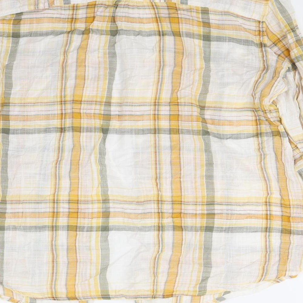 Maurices Mens Yellow Check Button-Up Size XL