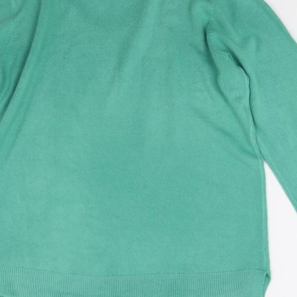 Julipa Womens Green Knit Pullover Jumper Size 12