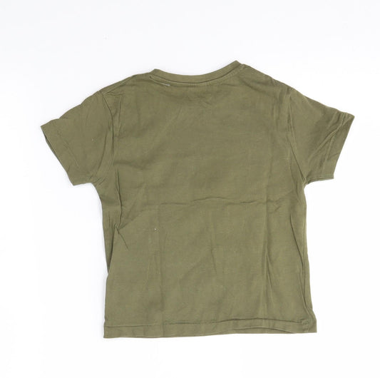 Primark Boys Green Basic T-Shirt Size 3-4 Years - dino