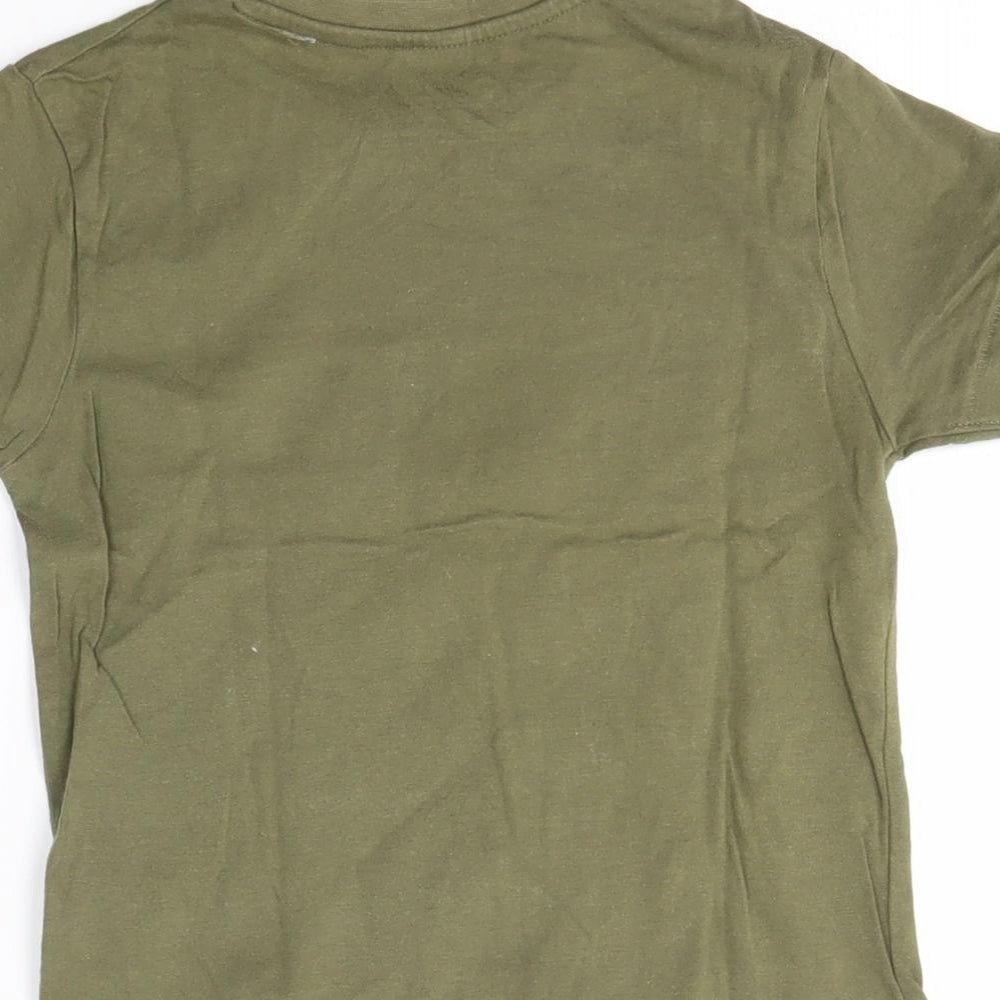Primark Boys Green Basic T-Shirt Size 3-4 Years - dino