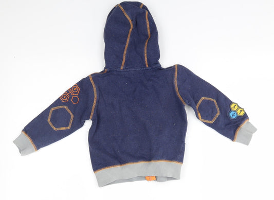disney store Boys Blue Full Zip Hoodie Size 3 Years